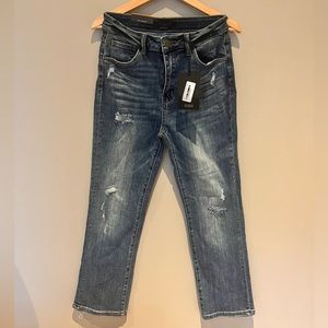 Risen Vintage Washed Straight Leg Jeans NWT